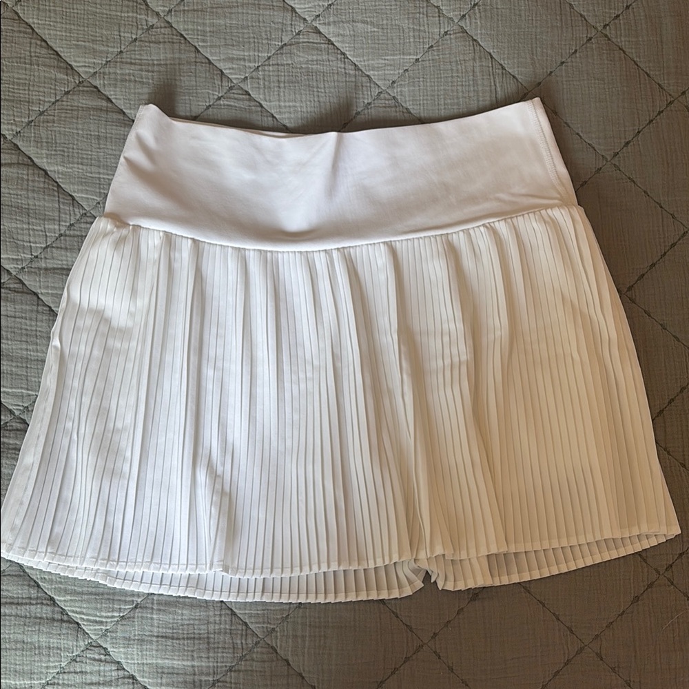 JoyLab White Pleated Tennis Skirt